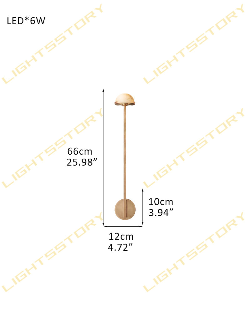 Comporta Series Geometric Wall Sconce | Sculptural Two-Tier Hand-Carved Natural Alabaster, Brass and Black finish for Living Rooms, Hallways, and Bedside Suites 1-light-D12*H66CM D4.72"*H25.98" Brass Flush Mounted Wall Sconce Lamp