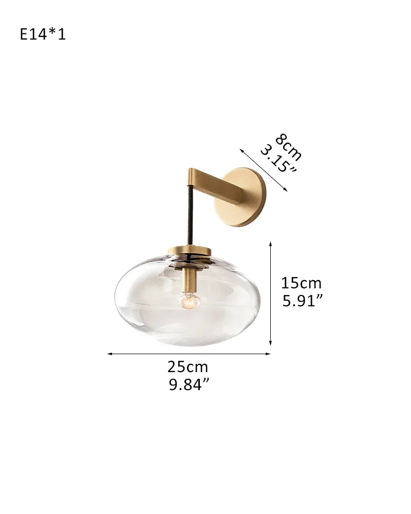 Oval-clear-glass-pendant-lamp-10d-with-brass-black-silver-metal-frame-2026 W-1-light-D25*H15CM D9.84“*H5.91" Brass Modern Pendant lamp