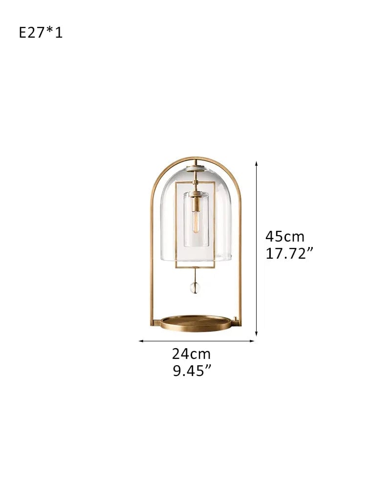 Amalfi Series Architectural Table Lamp | Sculptural Intersecting Stems Ribbed borosilicate glass and lacquered metal with brushed brass accents for Dining rooms, lobbies, and modern open spaces D24*H45CM D9.45"*H17.72" Brass Vintage Simple Table Lamp