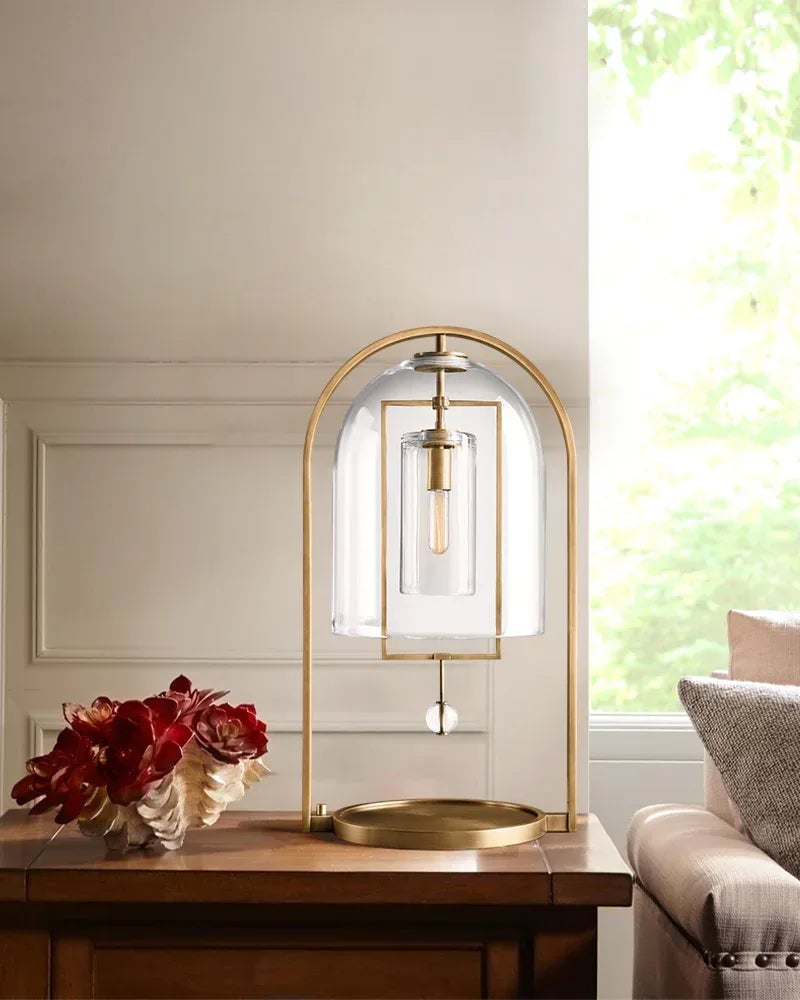 Amalfi Series Architectural Table Lamp | Sculptural Stems Ribbed borosilicate glass and lacquered metal with brushed brass accents for Dining rooms, lobbies, and modern open spaces Vintage Simple Table Lamp