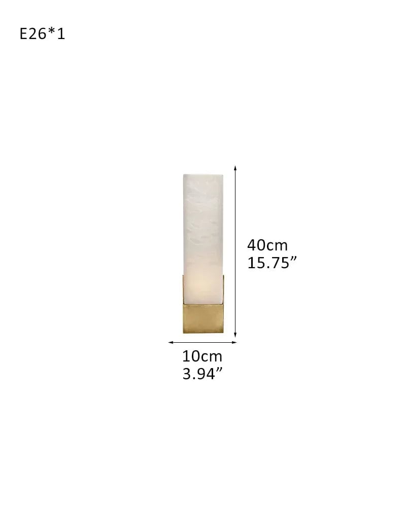 Annecy Series Geometric Chandelier | Square Carved premium vein-rich natural alabaster, Antique Burnished Brass, Black, and Silver for Modern Dining Rooms and Living Spaces 1-light-D10*H40CM D3.94"*H15.75" Brass American chandelier