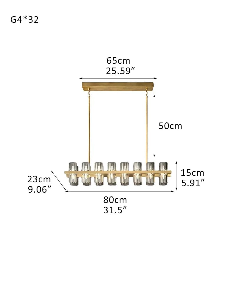 Biarritz Series Geometric Chandelier | Rectangular Wagon Wheel Superior K9 crystal shades and robust solid copper frame, Lacquered Brass and Black finish for Living rooms, dining areas, hotels, and banquet halls American chandelier