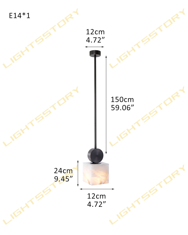 Elegant Adjustable Cable Brass/Black Alabaster Round Pendant Lamps for Dining room