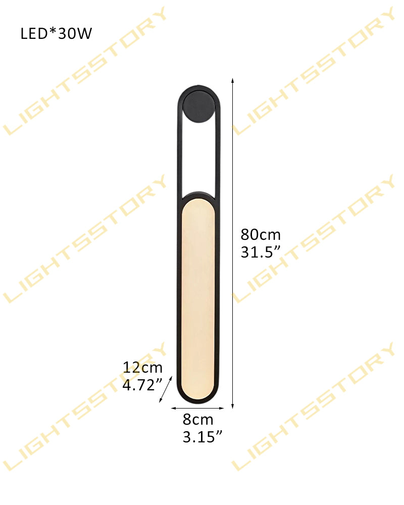 Alabaster Elongated Oval Capsule Gold Mounted Wall Light Sconce - Natural Spanish Alabaster Wall Lamp - Bedroom & Living Room