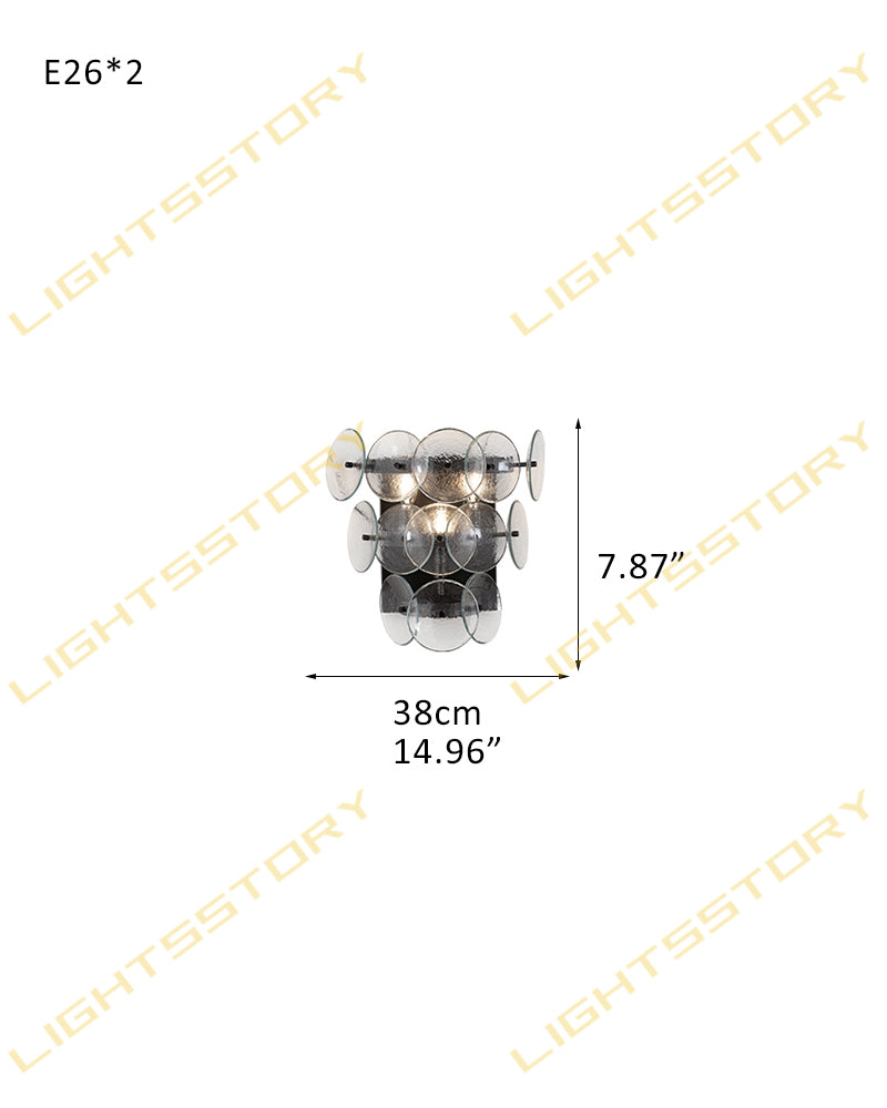 LightsStory Handcraft Glass Mutil-layer Cylindrical Wall Sconces