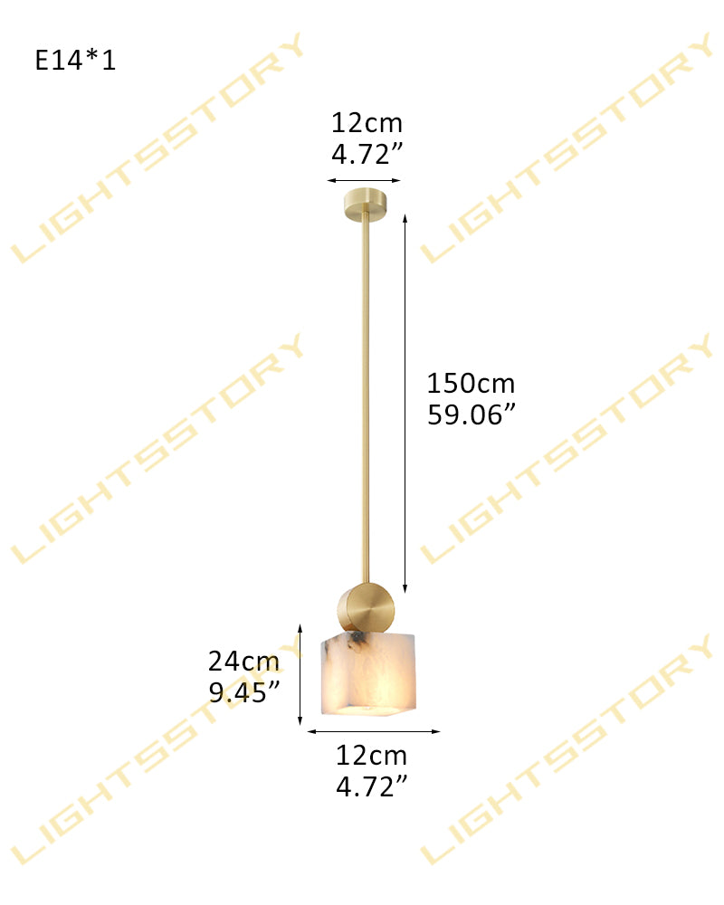 Elegant Adjustable Cable Brass/Black Alabaster Round Pendant Lamps for Dining room