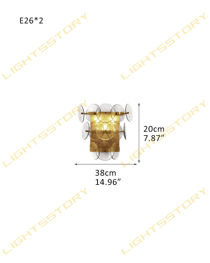 LightsStory Handcraft Glass Mutil-layer Cylindrical Wall Sconces