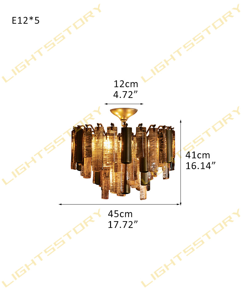 Flush mount ceiling light dimension diagram: 45cm width, 41cm height, 12cm depth