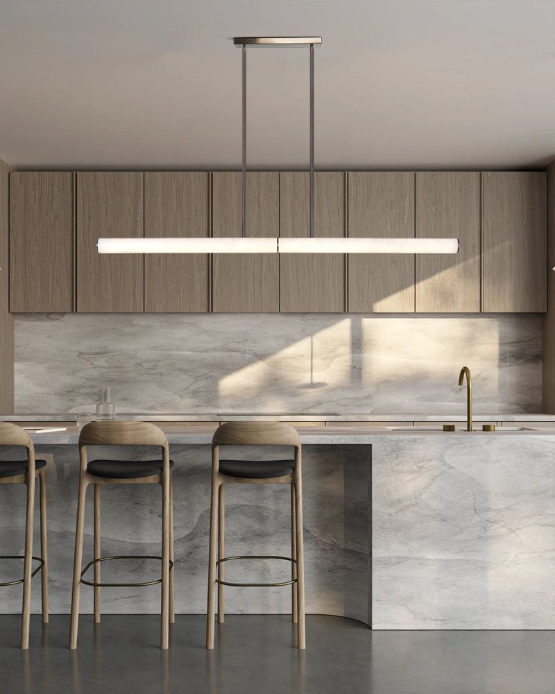 Capri Series Geometric Pendant Light | Cylindrical Solid Natural Marble with Copper Accents, Natural Copper Oxidation for Modern Kitchen Islands and Dining Areas Modern Pendant lamp