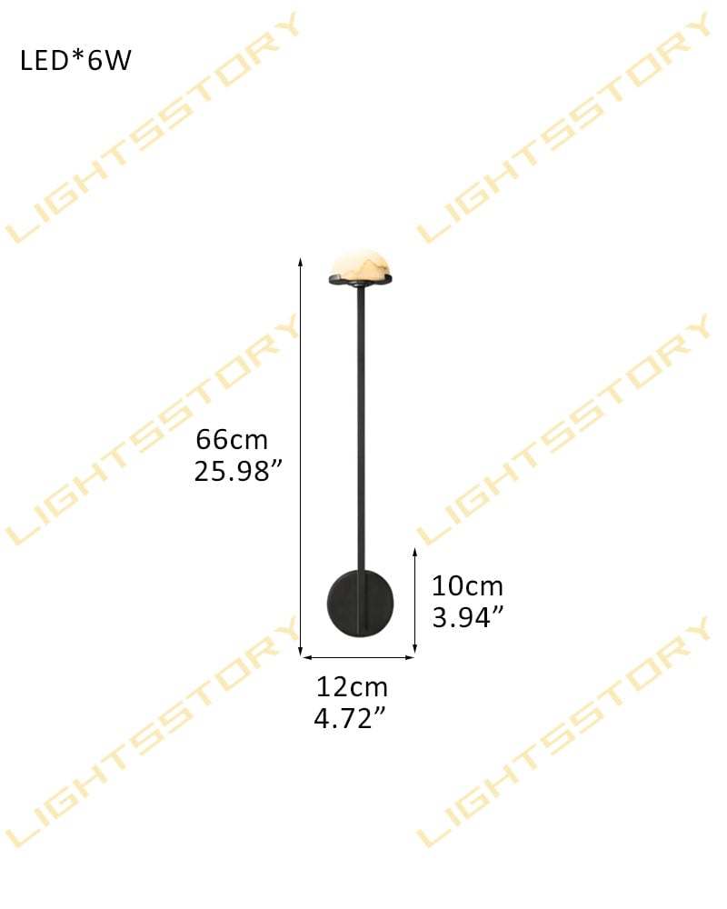 Comporta Series Geometric Wall Sconce | Sculptural Two-Tier Hand-Carved Natural Alabaster, Brass and Black finish for Living Rooms, Hallways, and Bedside Suites 1-light-D12*H66CM D4.72"*H25.98" Black Flush Mounted Wall Sconce Lamp