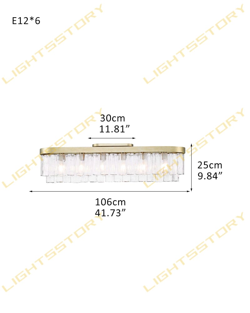 Courmayeur Series Prismatic Chandelier | Double Tier Drum Hammered water glass shade with durable metal frame, Matte Black and White Gold for Foyer Entrances and Dining Rooms 9-light-D68*H27CM D26.77"*H10.63" Gold + Clear Glass Flush Mounted Ceiling Lamp