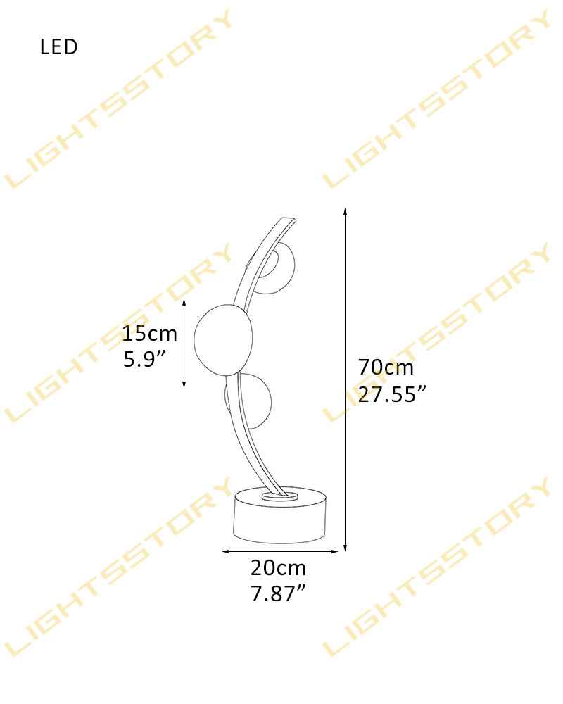 LightsStory Alabaster Curved Floor Lamp - Semi-spherical White Marble