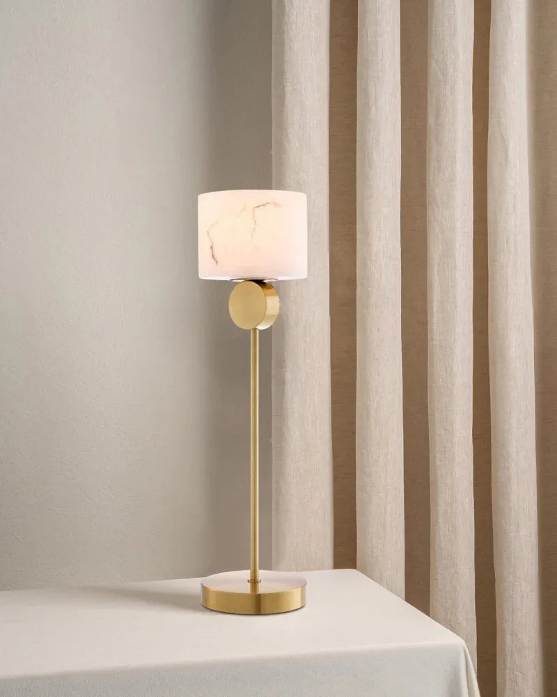 Etruscan Series Interior Design Floor Lamp | Adjustable Metal Pole Natural Alabaster and Adjustable Metal, Black and Brass finish for Bedside tables and living room corners American standing floor lamp