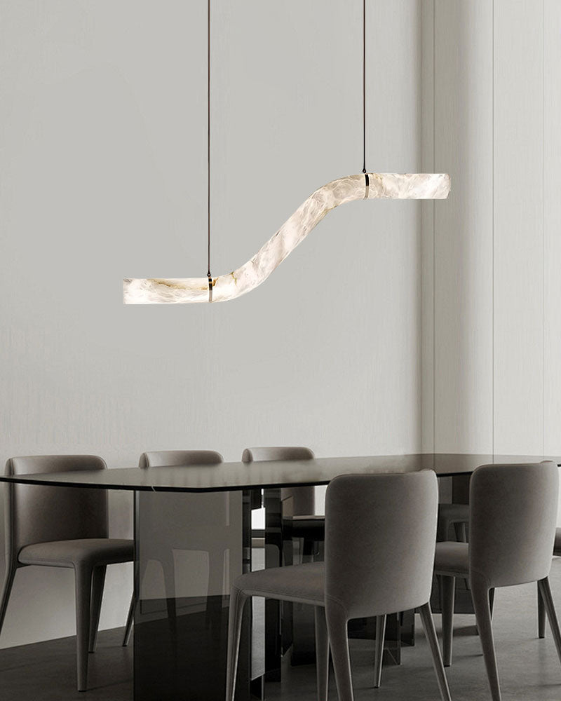 kitchen island linear marble pendant lamp 