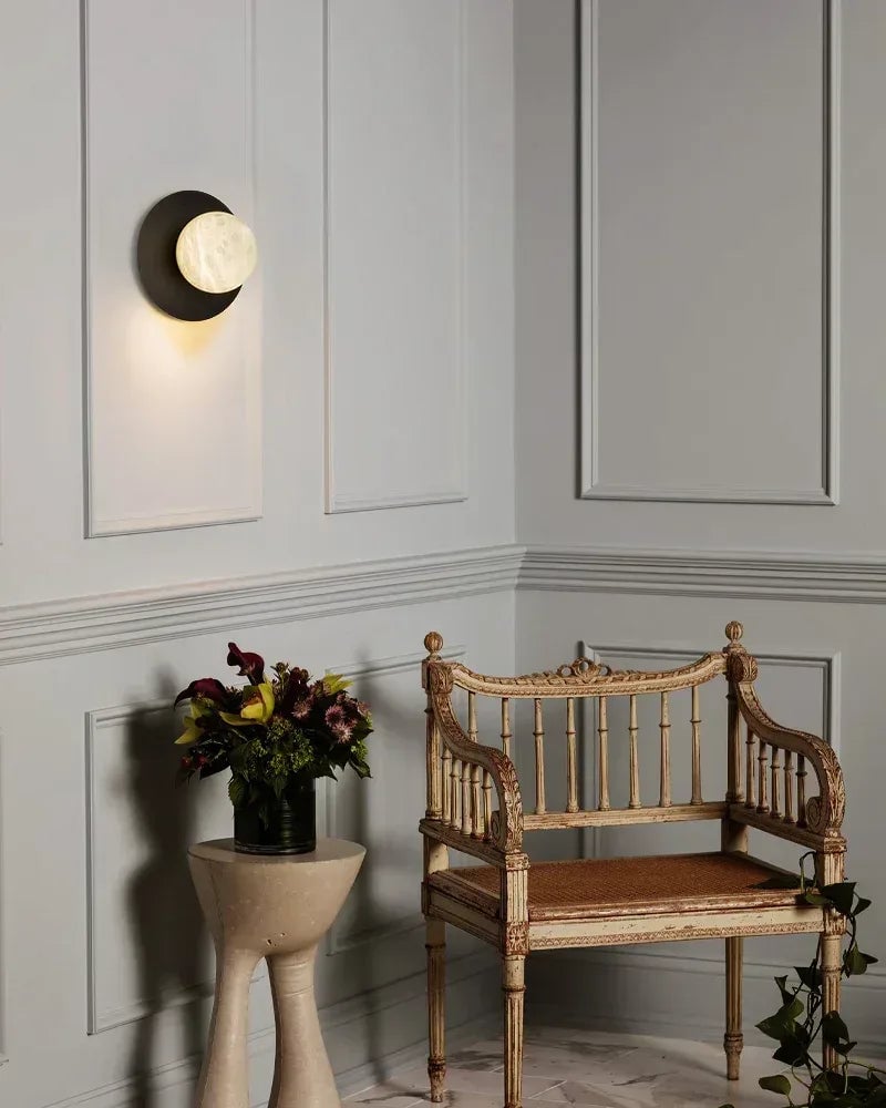 LightsStory Series Ethereal Floor Lamp | Adjustable Cluster Hand-Carved Natural Alabaster, Antique Black Iron for Living Rooms and Reading Nooks Modern Art Design Floor Lamp