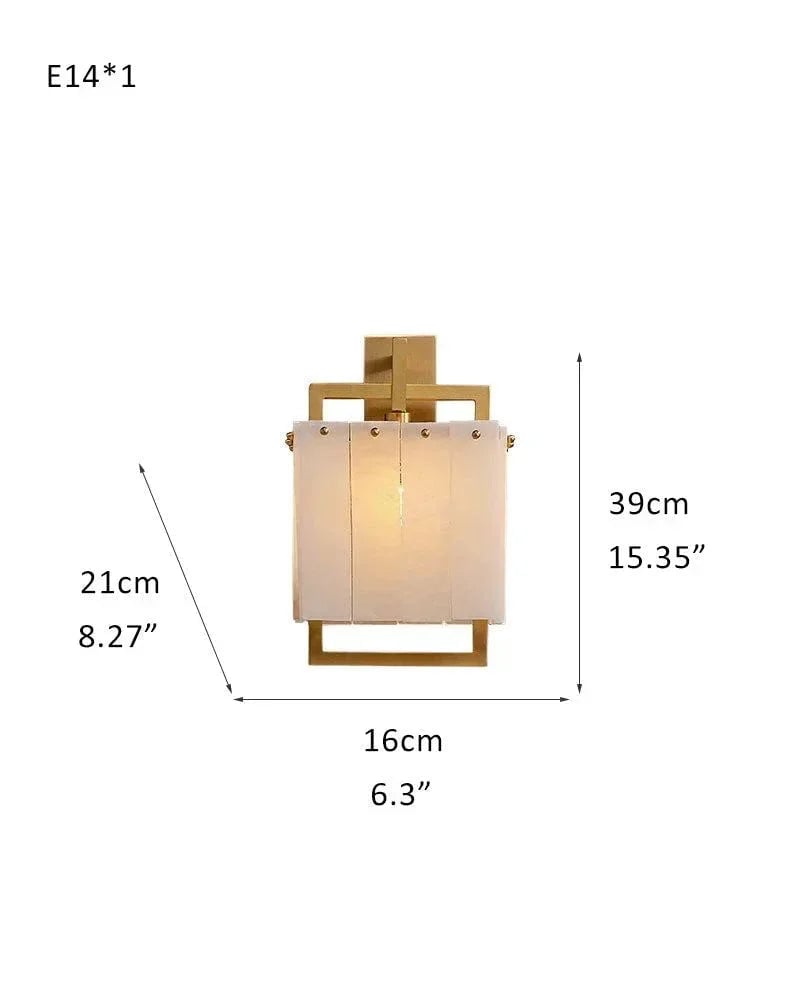 LightsStory Series Ethereal Suspension Light | Cluster Alabaster Dome Hand-polished marble and alabaster with brass accents, Lacquered Burnished Brass for Lobbies, Hotels, and Mansions L16*W21*H39CM L6.3*W8.27*H15.35"-Sconces White + Gold Modern Pendant lamp