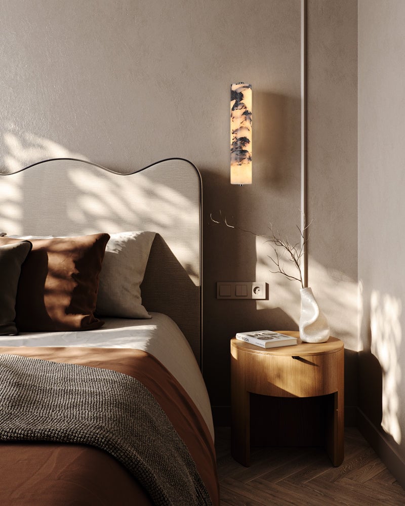 LightsStory Series Geometric Linear Suspension Light | Minimalist Linear Genuine Marble and Metal, Hand-finished metal for Kitchen Islands, Dining Areas, and Executive Spaces Luxury Modern Chandelier