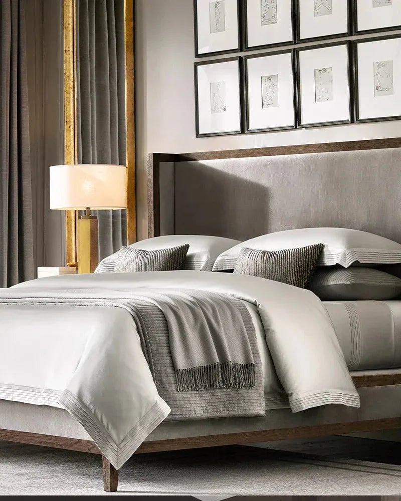 LightsStory Series Geometric Table Lamp | Hexagonal Column Solid Brass and Black Metal with Fabric Linen Lampshade, Matte Black and Polished Brass finish for Modern Home Offices and Bedside Tables Vintage table lamp