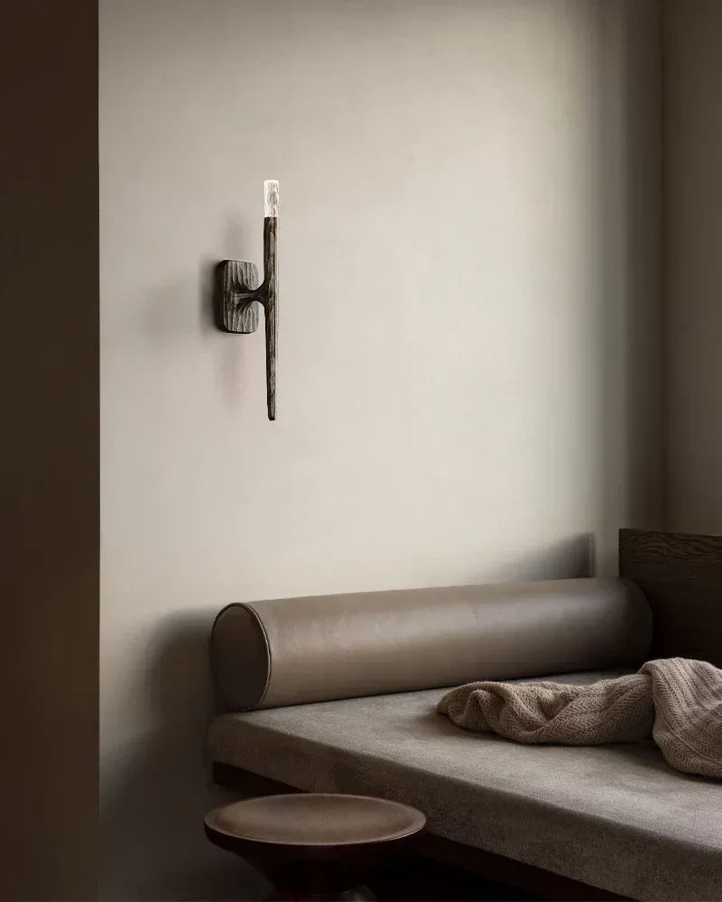 LightsStory Series Geometric Wall Light | Linear Hand-hammered raw metal, Brushed copper or matte black finish for Hallways and Modern Living Spaces American Vintage chandelier lamp