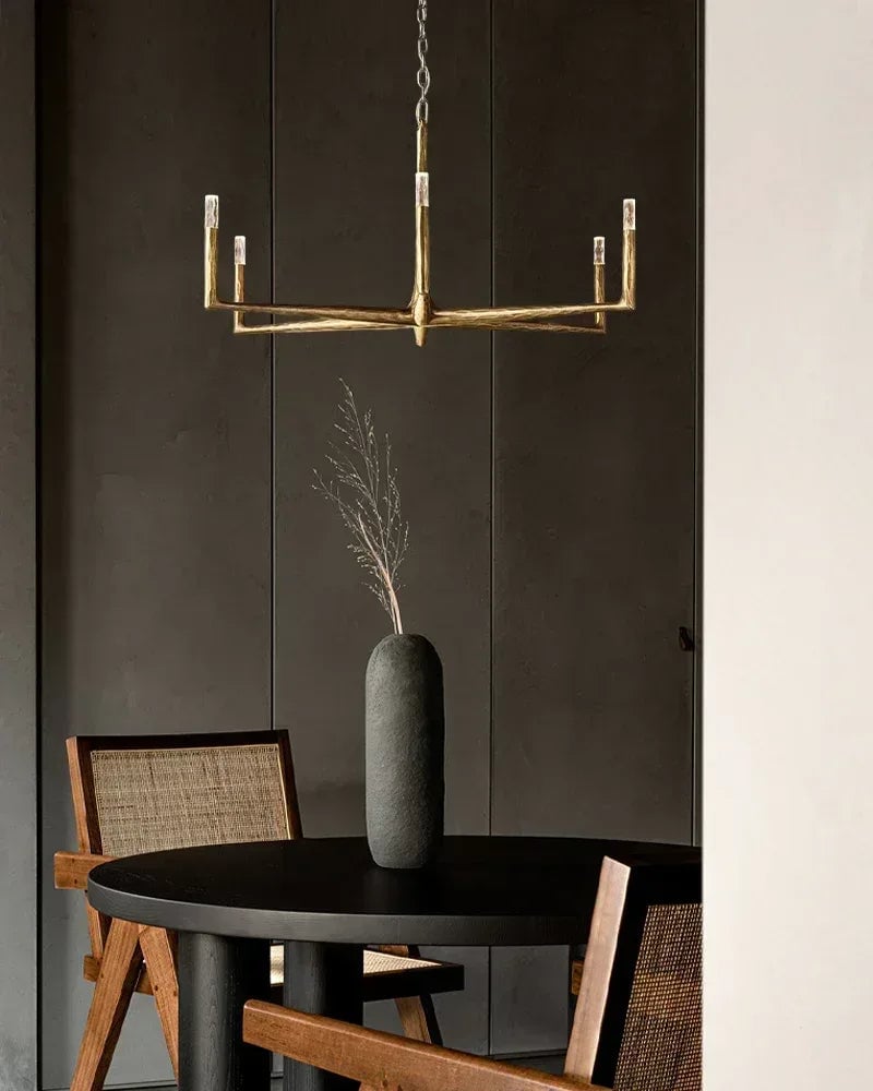 LightsStory Series Geometric Wall Light | Linear Hand-hammered raw metal, Brushed copper or matte black finish for Hallways and Modern Living Spaces American Vintage chandelier lamp