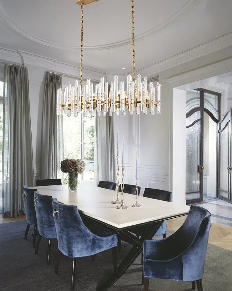 LightsStory Series Grand Chandelier | Multi-Tier K9 Crystal Solid brass frame with artisan-polished premium K9 crystals, Premium Copper finish for Grand Foyers and Dining Rooms American chandelier