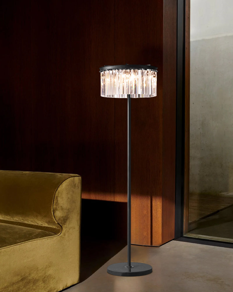 modern crystal floor lamp