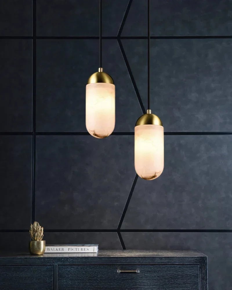 Moonshade Series Geometric Chandelier | Multi-Light Spanish-imported natural marble and gleaming brass, Gleaming Brass finish for Dining and living spaces Luxury Modern Chandelier