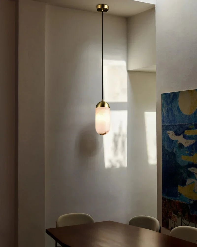 Moonshade Series Geometric Chandelier | Multi-Light Spanish-imported natural marble and gleaming brass, Gleaming Brass finish for Dining and living spaces Luxury Modern Chandelier