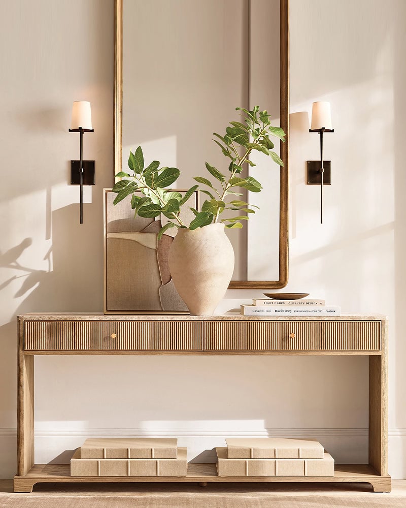 Ravello Series Geometric Chandelier | Open Circular Classic brass structure with modern beige fabric shades, Lacquered Burnished Brass and Black for Dining rooms, kitchens, and entryways American chandelier