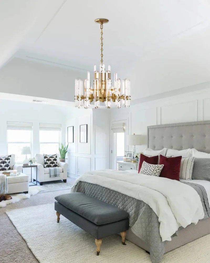 Zermatt Series Grand Chandelier | K9 Crystal Solid brass frame with premium K9 crystals, Copper finish for Grand Foyers and Dining Rooms American chandelier